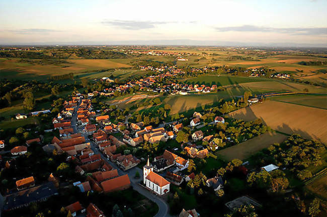 Vue aérienne d'Alteckendorf (Altdorf) - Alteckendorf (67270) - Bas-Rhin