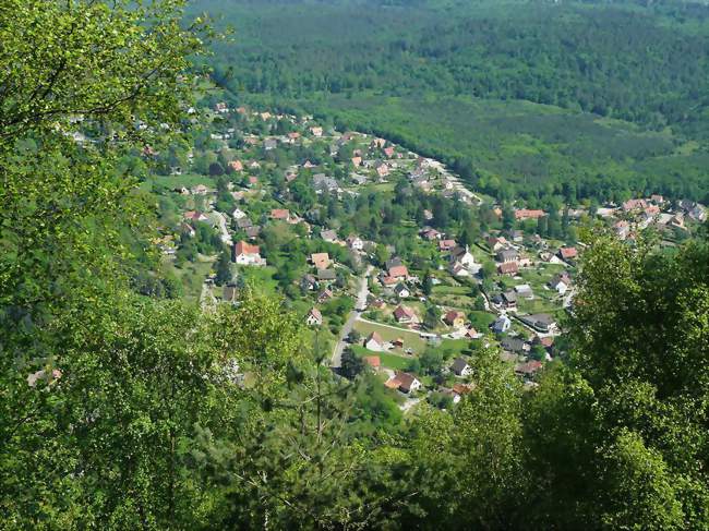 Vue sur La Vancelle depuis la crête du village - La Vancelle (67730) - Bas-Rhin