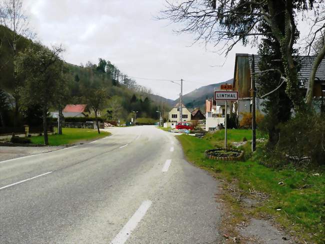 L'entrée du village de Linthal par le côté sud - Linthal (68610) - Haut-Rhin