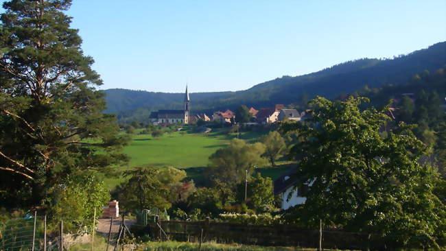 Vue sur le village depuis l'entrée nord - Thannenkirch (68590) - Haut-Rhin