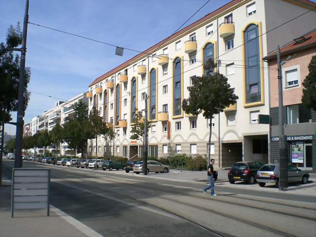 Avenue Franklin Roosevelt en centre-ville de Bron - Bron (69500) - Rhône