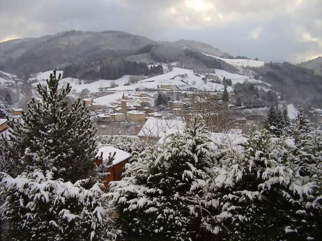 Lamure-sur-Azergues sous la neige en novembre 2010 - Lamure-sur-Azergues (69870) - Rhône