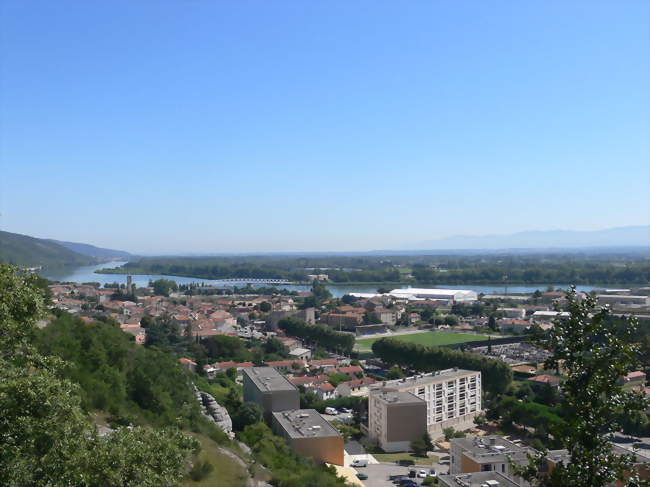 Vue générale du Pouzin depuis les Grads - Le Pouzin (07250) - Ardèche