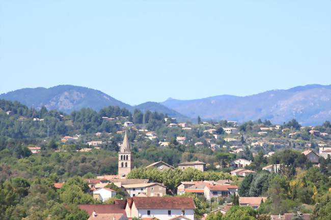 Saint-Étienne-de-Fontbellon depuis le sud - Saint-Étienne-de-Fontbellon (07200) - Ardèche