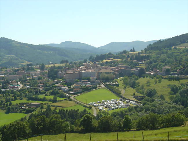 Vue générale de Saint-Félicien depuis la route du col de Fontaille - Saint-Félicien (07410) - Ardèche