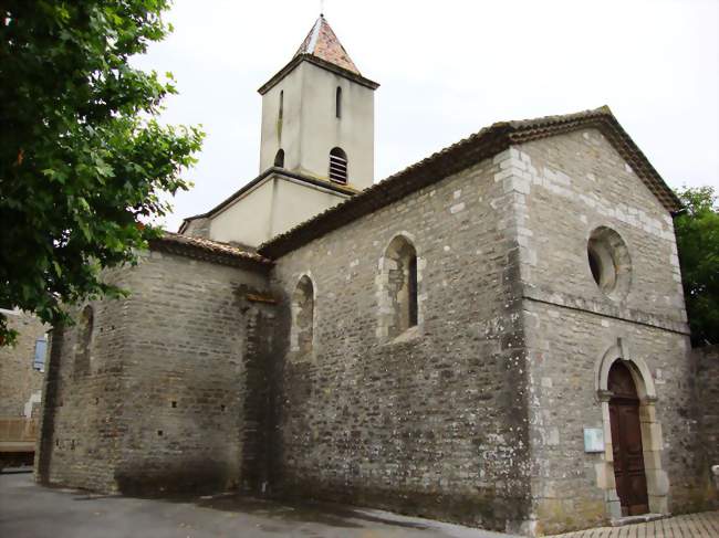 Saint-Maurice-d'Ardèche, l'église coté entrée - Saint-Maurice-d'Ardèche (07200) - Ardèche
