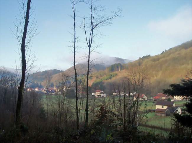 La Longine dans son territoire montagneux en décembre - La Longine (70310) - Haute-Saône