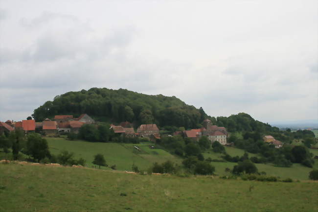 Vue de la Butte et du Village - Montjustin-et-Velotte (70110) - Haute-Saône