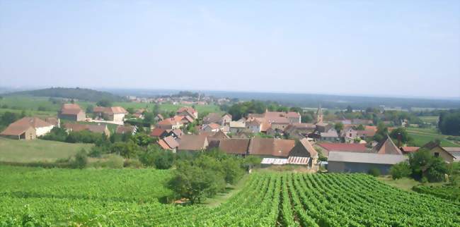 Vue du bourg - Saint-Vallerin (71390) - Saône-et-Loire