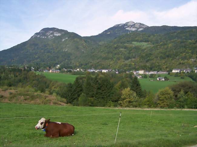 Vue de la commune dans le massif des Bauges - Le Châtelard (73630) - Savoie