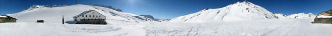 Vue 360° du col du Petit Saint-Bernard en hiver - Montvalezan (73700) - Savoie
