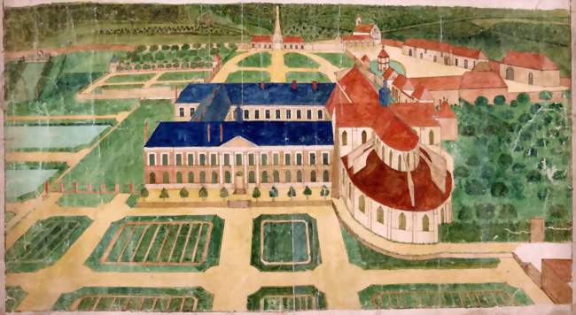 Plan de l'abbaye de Beaubec vers 1750 - Beaubec-la-Rosière (76440) - Seine-Maritime
