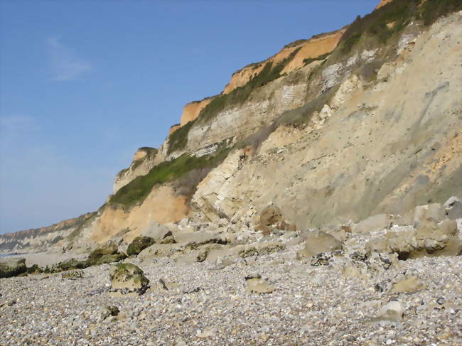 La plage et les falaises - Cauville-sur-Mer (76930) - Seine-Maritime