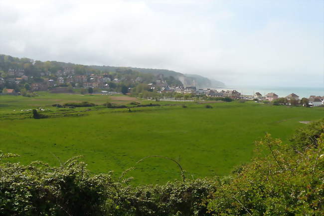 Vue de Pourville-sur-Mer, commune de Hautot - Hautot-sur-Mer (76550) - Seine-Maritime