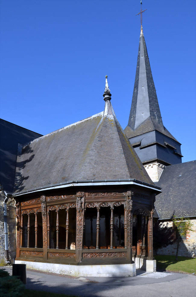 Porche sculpté de l'église - Ry (76116) - Seine-Maritime