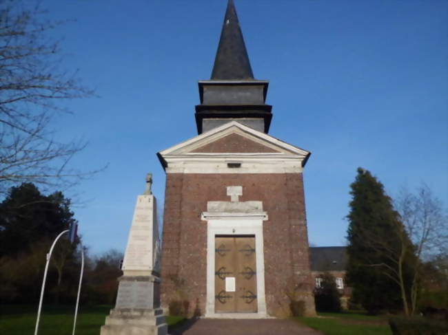 Église Saint-Georges et monument aux morts - Saint-Georges-sur-Fontaine (76690) - Seine-Maritime
