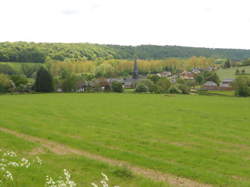 photo Pierres en Lumières 2025 en l'église Saint-Pierre du Hameau de Beaufresne à HAUDRICOURT