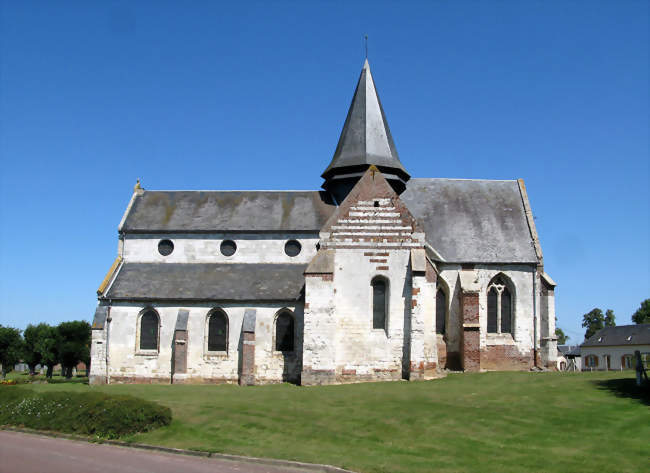 Façade Sud de l'église Saint-Nicolas - Camps-en-Amiénois (80540) - Somme