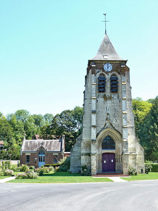 L'Église Saint Léger et la Mairie - Monsures (80160) - Somme