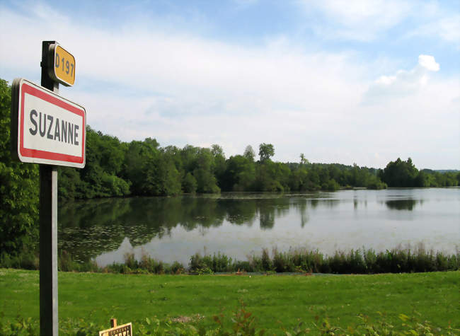 L'étang à l'entrée Sud de Suzanne (en venant de Cappy) - Suzanne (80340) - Somme
