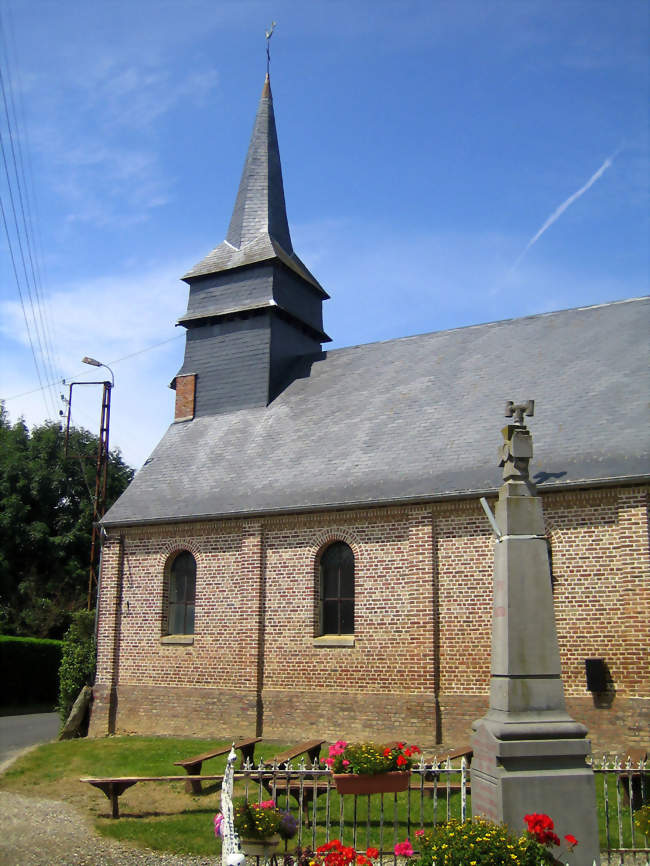 Église et Monument aux Morts - Villeroy (80140) - Somme