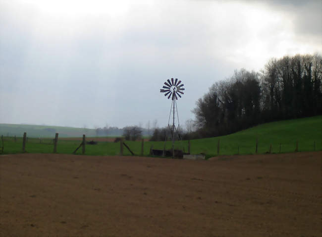 Entre Wiry et Allery - une éolienne - Wiry-au-Mont (80270) - Somme