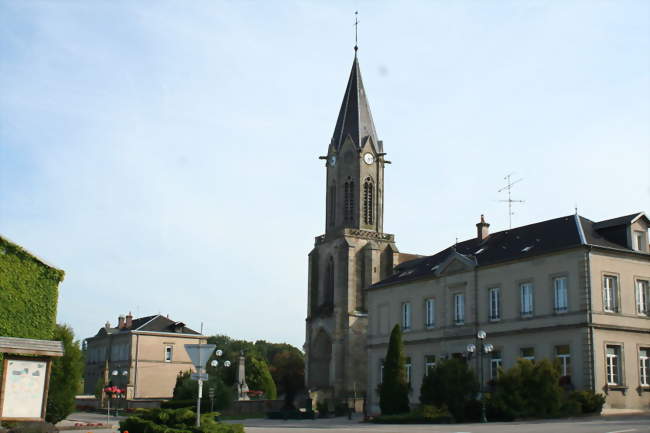 Église, mairie et écoles - Padoux (88700) - Vosges