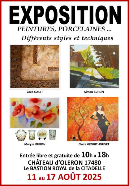 EXPOSITION DE TABLEAUX ET PORCELAINES