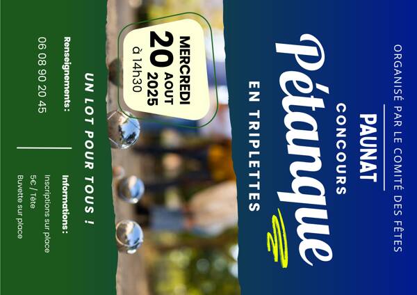 Concours de Pétanque PAUNAT