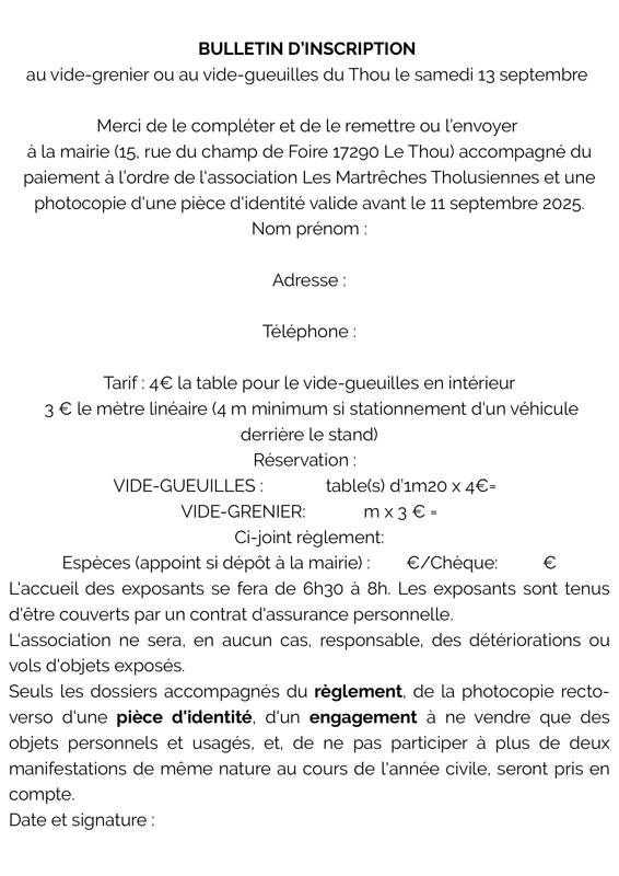 Vide grenier et Vide Gueuilles