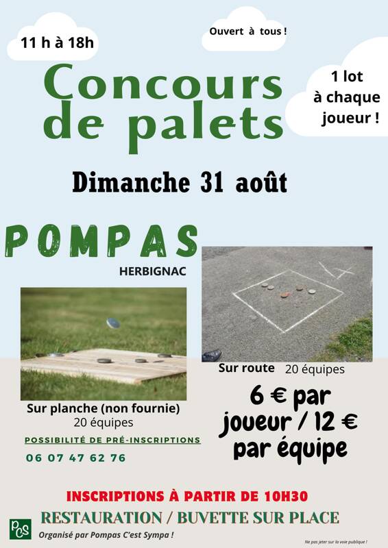 Concours de Palets sur route ou sur planches
