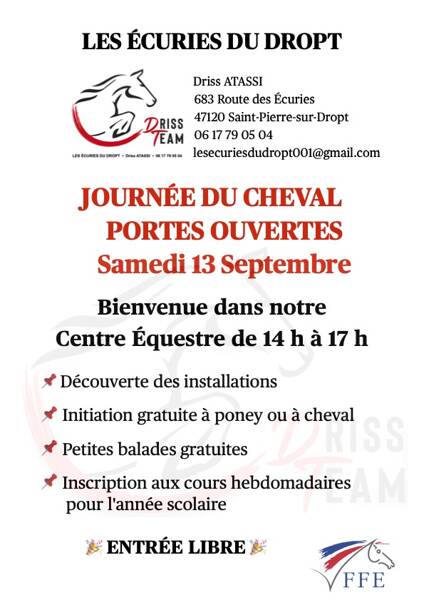 Journée du cheval aux Ecuries du Dropt