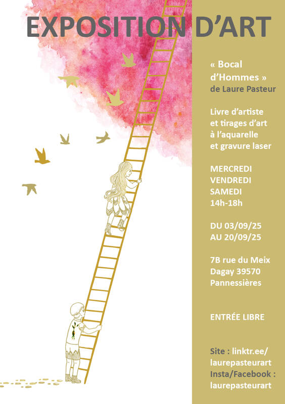 Exposition d'art aquarelle et gravure laser