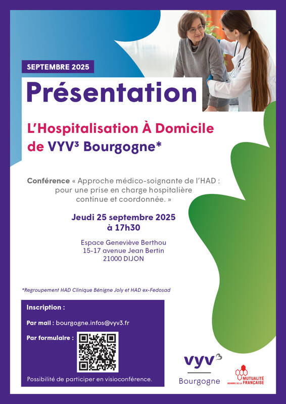Conférence Hospitalisation à Domicile VYV 3 Bourgogne