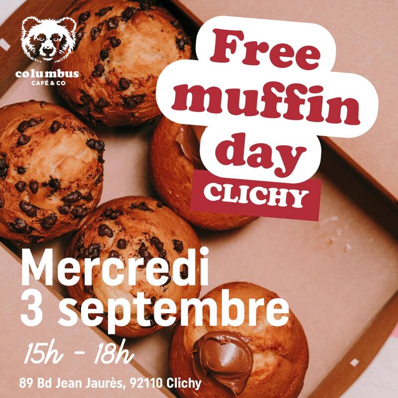 Columbus Café organise un nouveau Free Muffin Day à Clichy