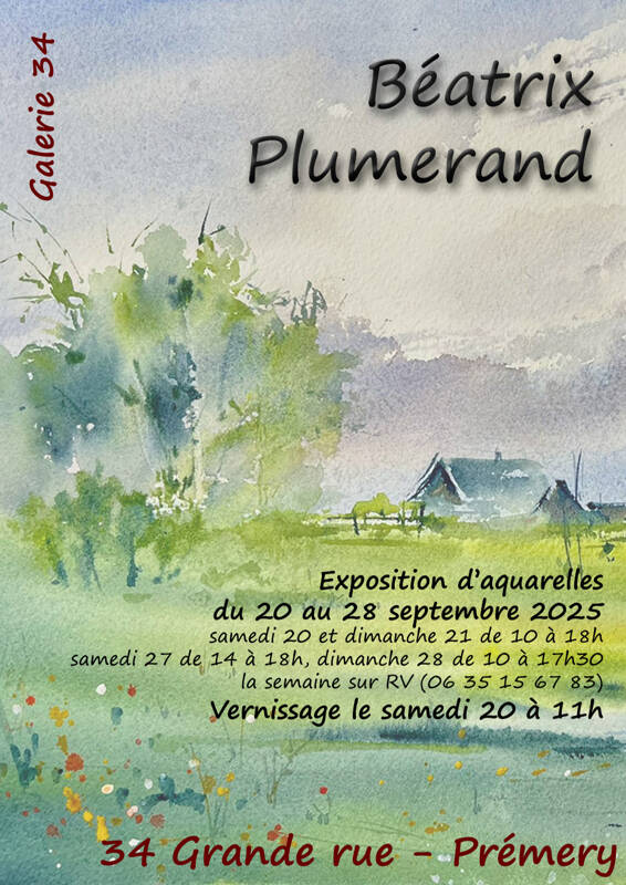 Exposition d'aquarelles Béatrix Plumerand