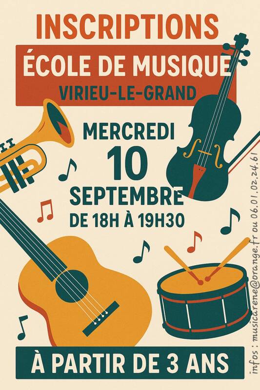 Inscriptions Ecole de Musique l'Arène