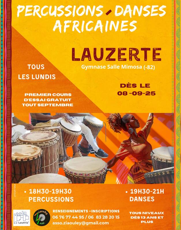 Cours de Percussions et de Danses Africaines