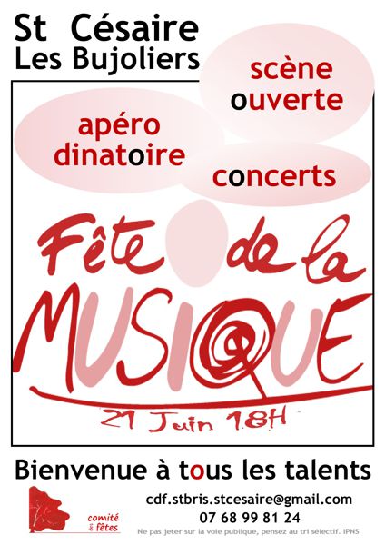 Scène ouverte le 21 juin à St Césaire