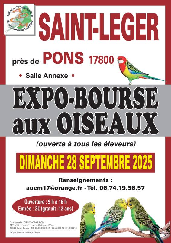 EXPOSITION BOURSE AUX OISEAUX