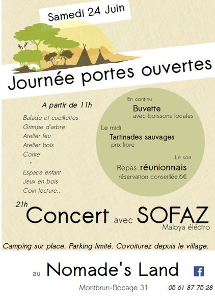 Concert SOFAZ & portes ouvertes du Nomade's Land