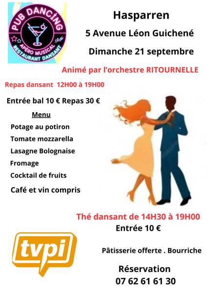 Repas dansant et Thé dansant