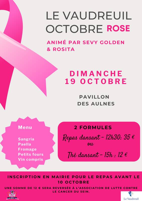 Octobre Rose - Repas ou Thé dansant
