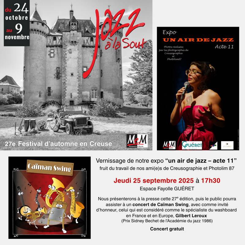 Festival d'automne en Creuse de Jazz à la Sout