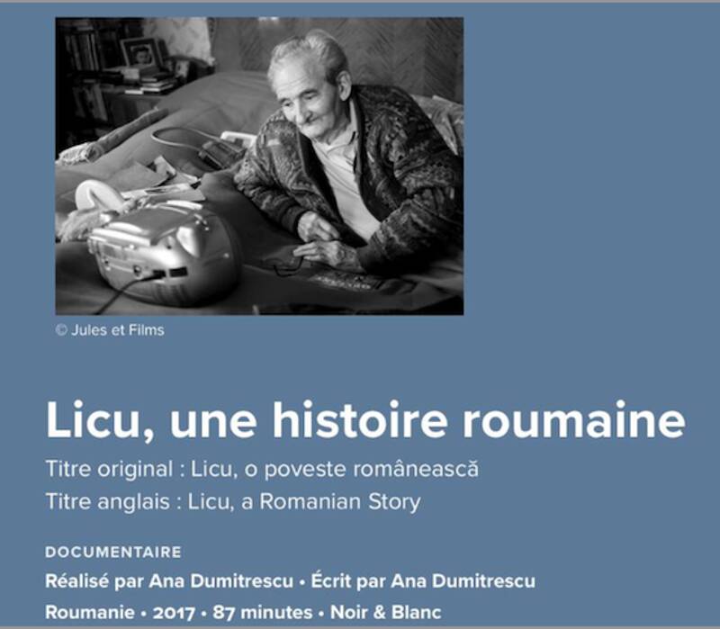 PROJECTION DEBAT AUTOUR DU FILM LICU, UNE HISTOIRE ROUMAINE