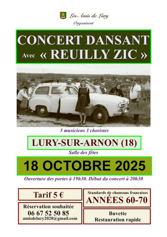 Concert dansant avec «REUILLY ZIC»
