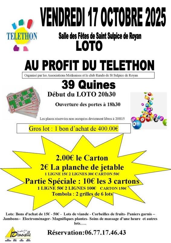 SUPER LOTO AU PROFIT DU TELETHON