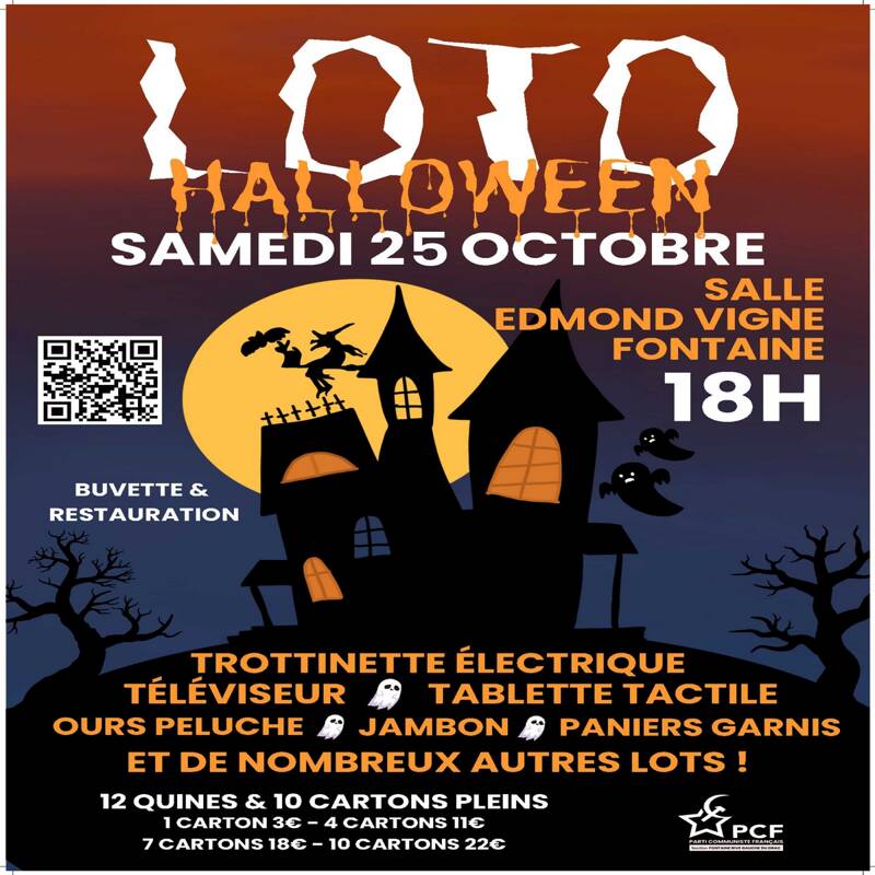 LOTO Spécial Halloween le 25 Octobre 2025