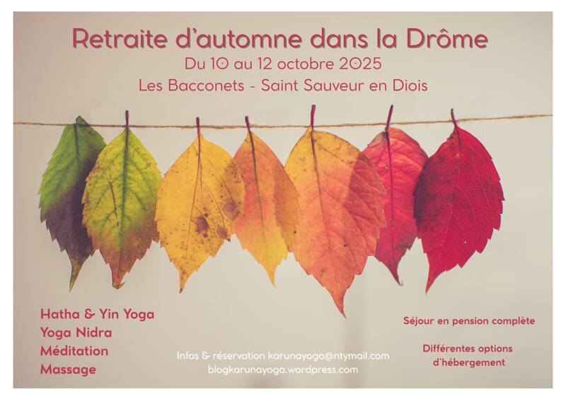 retraite de yoga d'automne dans la Drôme