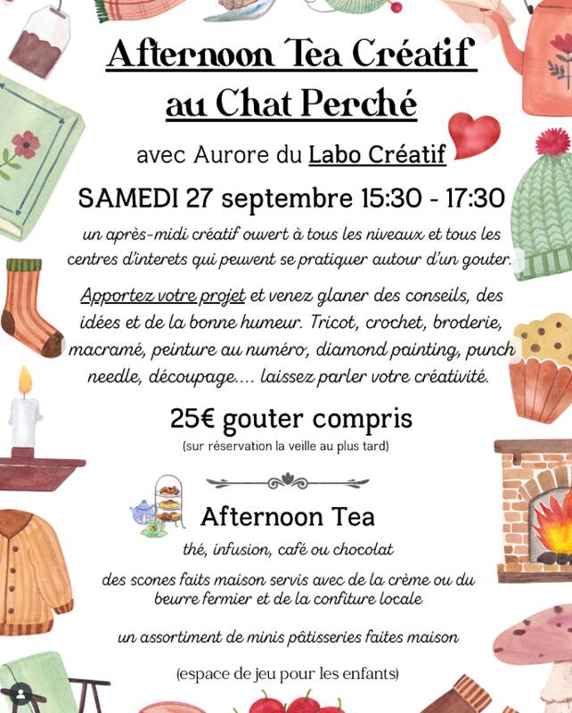 Afternoon Tea Créatif DIY au Chat Perché